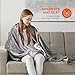 Heated Blanket, Machine Washable Extremely Soft and Comfortable Electric Blanket Throw with 3 Heating Settings and auto Shut-Off, Grey (50 x 60)