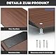 LIEKUMM Aluminium Türschwellenrampe 5 cm hoch, 1000 kg Tragkraft, Rollstuhlrampe für Zuhause, Treppen und Bordsteine, 80 cm x25.6 cm, kollabierbar, Dunkle Holzmaserung
