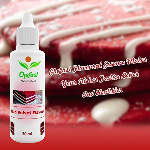 Image of Chefast Pack of 4 Baking Essence Flavour of Chocolate, Saffron, Red Velvet, Pineapple Fresh for Cake, Ice-Cream, Milkshakes- 30ML (Use 2-3 Drops for 250 Grm Cake)This is Flavour only, Not a Color