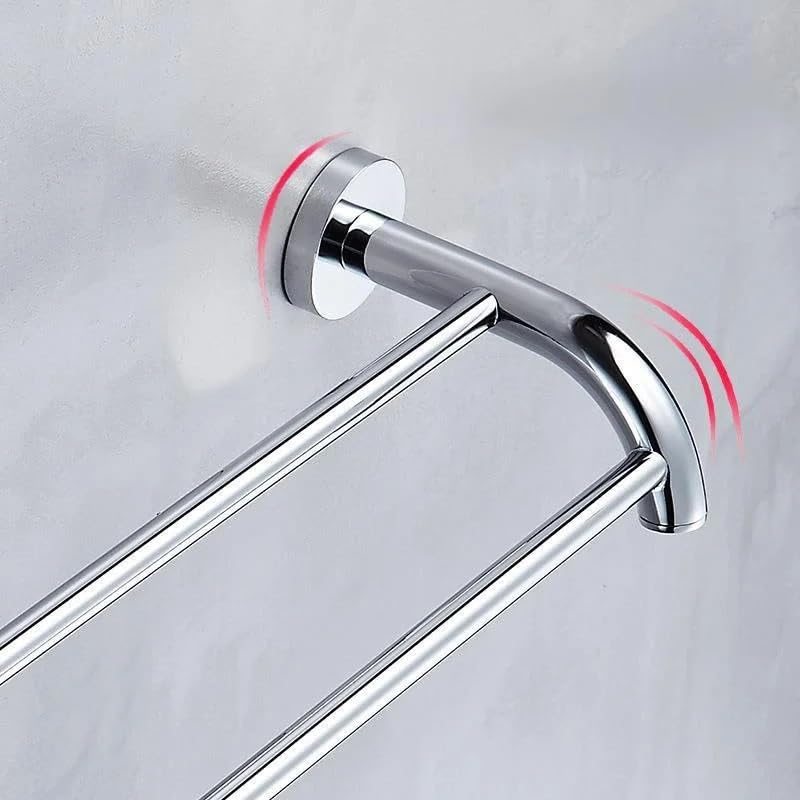 Toalleros De BañO Toallero Doble de Pared L Acero Inoxidable for baño, Soporte for Toallas(50cm)