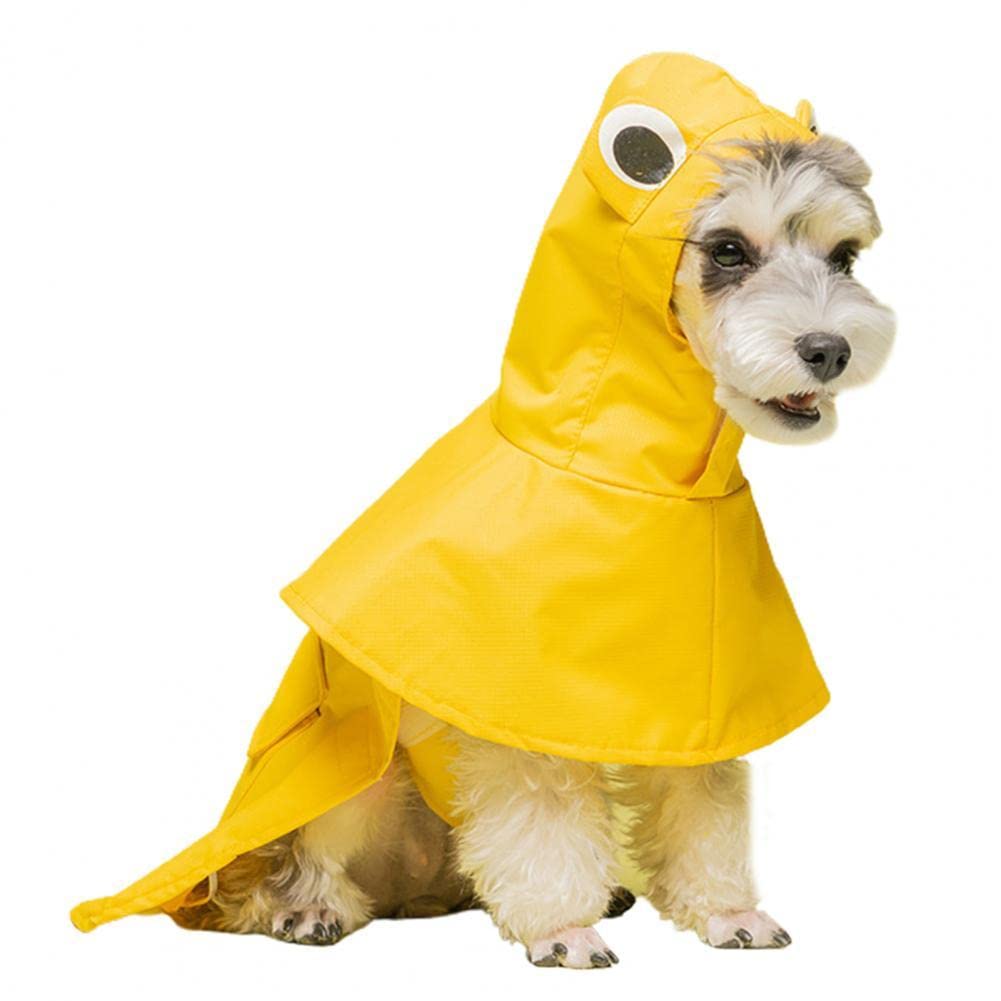 płaszcz przeciwdeszczowy dla psa, Kurtka przeciwdeszczowa dla psa Innowacyjny wodoodporny płaszcz Wygodna i łatwa w noszeniu Artykuły zwierząt(Yellow,S)