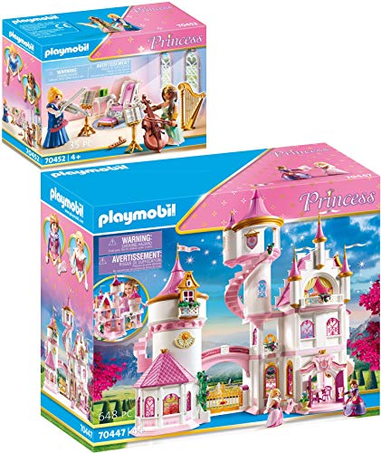 Preisvergleich Produktbild PLAYMOBIL® Princess 2er Set 70447 70452 Großes Prinzessinnenschloss + Musikzimmer