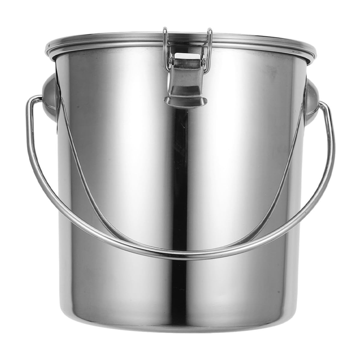 Levemolo Seau en acier inoxydable 9L avec couvercle étanche et poignée ergonomique pour contenant à lait et activités extérieures