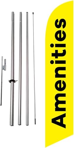 Miniatura 6 de 55+ Active Living Senior Living Community Publicidad Bandera de plumas Letrero con kit de poste y pico de tierra