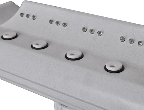 Miniatura 3 de SKM Fuente de piscina cascada con luces LED de 1 x 1 pies 5 pulgadas equipada con 4 chorros de agua y 12 LED