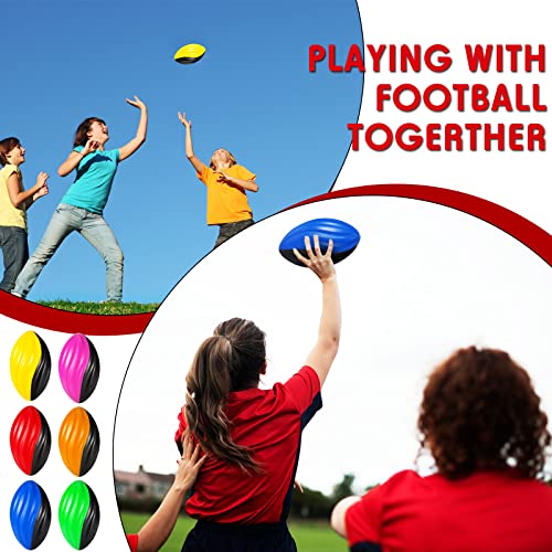 Image of Jerify 12 Pcs Mini Footballs for Kids Spiral Foam Football Bulk 5 Inch Soft Small Waterproof Foam Ball Sports Birthday Toddler Football for Indoor and Outdoor Game(Assorted Color)