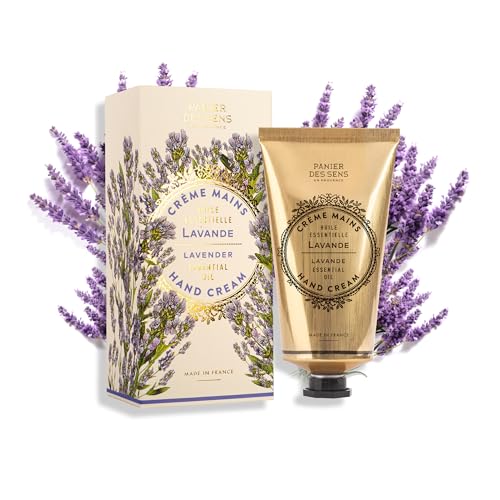 Panier des Sens Lavendel Handcreme für sehr trockene Hände 75ml - Hand Cream mit Shea Butter und Olivenöl für intensive Pflege - 97% natürliche Inhaltsstoffe - hergestelt in Frankreich