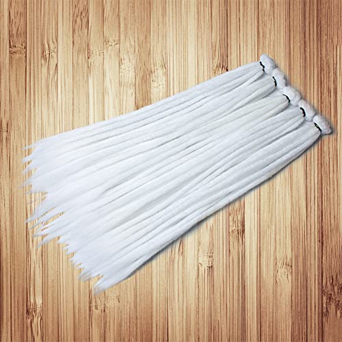 22" SE Dreadlocks Extensions Snow White Crochet Dreads Braidings Of Synthetic Hair 5 Strands Hip Hop Style For Women and Man