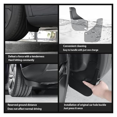 Guardabarros de coche anti-salpicaduras para Tesla Model Y Juniper 2025, juego completo 6