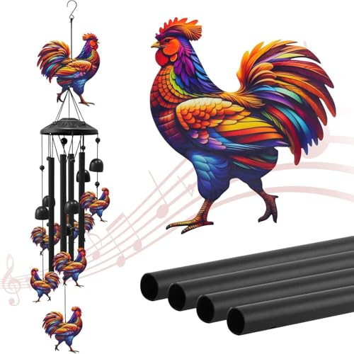 Éolienne décorative en métal avec carillons imperméables extérieurs - 2