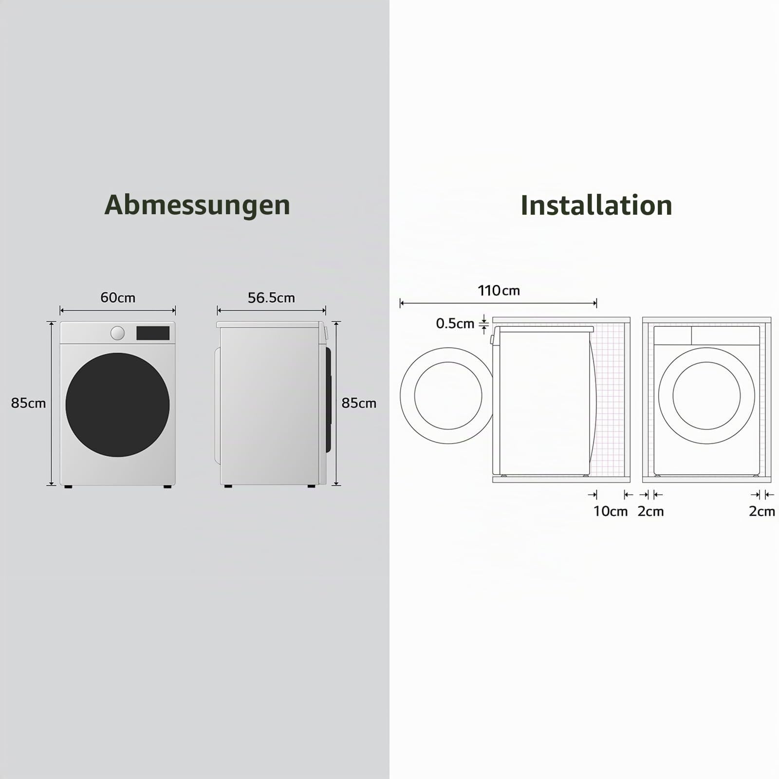 LG AI DD F4R7010TSWG Waschmaschine 10 kg, Frontlader, Serie R7, Waschmaschine Klasse A -10%, 1400 Umdrehungen, TurboWash 360, Dampf auf 7 Programmen, WLAN, freistehend, Weiß