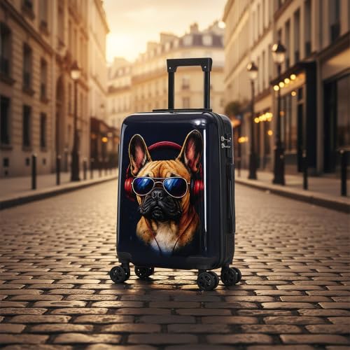 Image of InUSA Dog Print 20-Inch Carry-on Hardside Spinner Luggage Durable TSA Lock