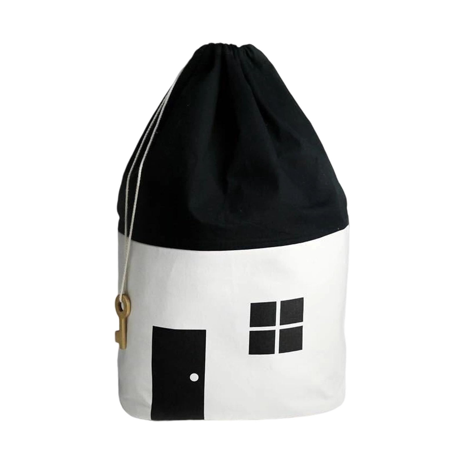 Nucelit Child Friendly Canvas Storage Holder with Drawstring Closure for Playroom Toy and Home Décoration Arrangement Playroom Decorative Storage Bag