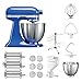 Produktbild KitchenAid Küchenmaschine Mini, 5KSM3311XE, Pasta Paket inkl. TOP Zubehör: Nudelvorsatz mit 3 Walzen, Pastapresse (kurz) mit 6 Aufsätzen, Nudeltrockner und Standardzubehör (Twilight Blue)