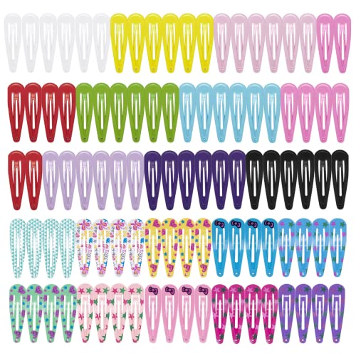 HBF Pack De 100 Piezas Pinza De Pelo Bebe Niñas Horquillas De Pelo Infantiles 20 Colores Clips Para El Pelo
