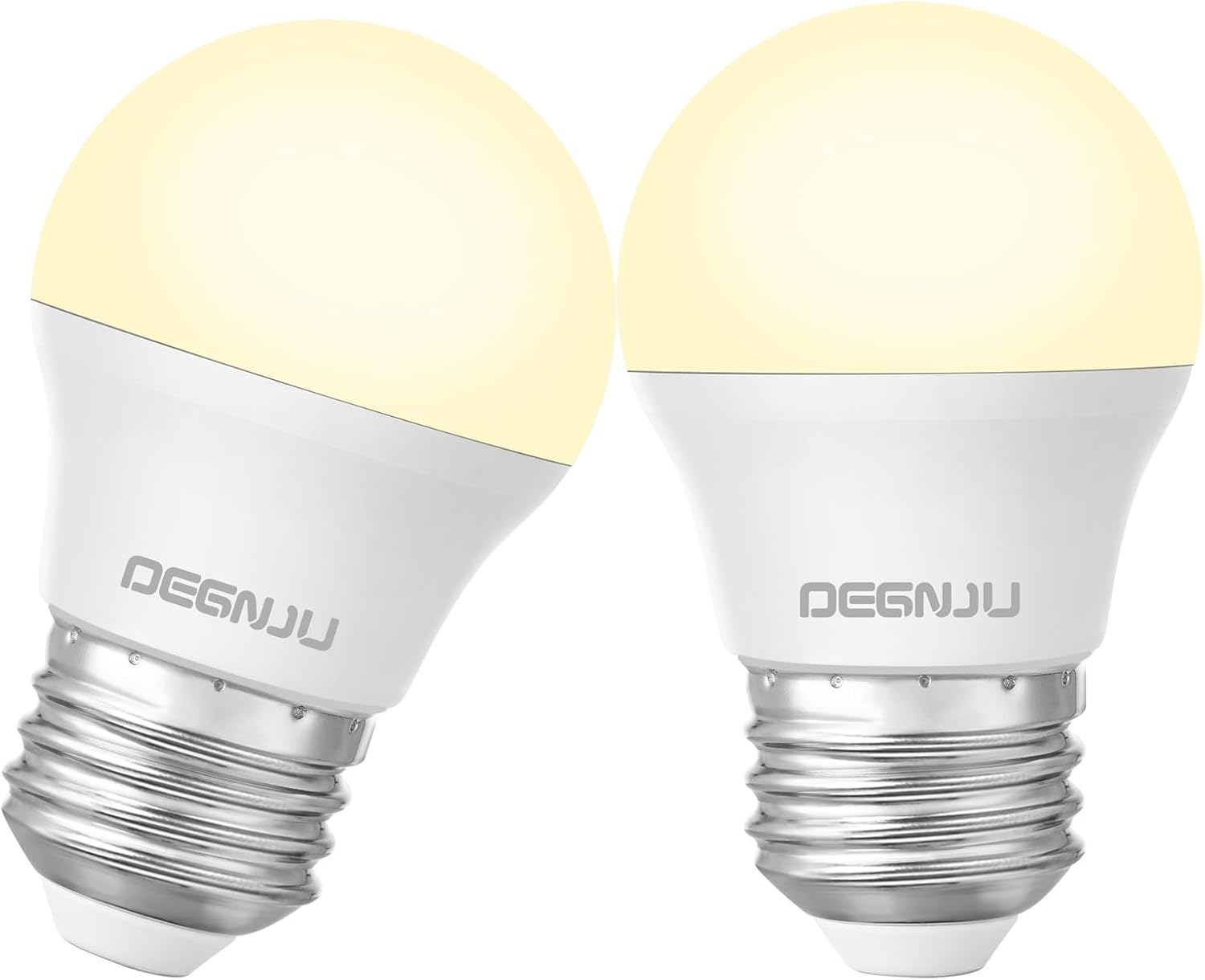 DEGNJU LED Refrigerator Light Bulb, 40 Watt Equivalent, 120V, Fridge Light Bulb 2700K Soft White, A15 Appliance Bulb 5.5W for Freezer, 650LM, E26 Standard Base, 120V, Non-Dimmable, 2 Pack