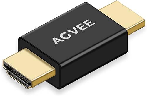 AGVEE Paquete de 2 adaptadores HDMI macho a macho, HDMI tipo A 2.0 4k 60HZ conector extensor de acoplador, convertidor de extensión de carcasa de AGVEE Paquete de 2 adaptadores HDMI macho a macho, HDMI tipo A 2.0 4k 60HZ conector extensor de acoplador, convertidor de extensión de carcasa de