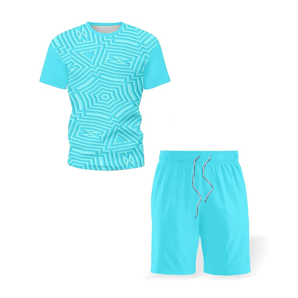 Short de sport et t-shirt bleu taille S, costume de loisirs