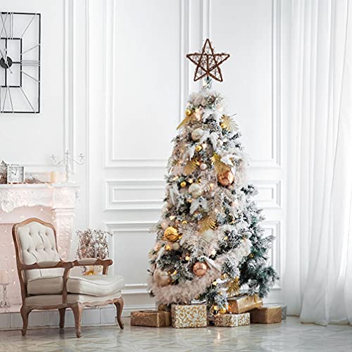 Estrella de Navidad de ratán artesanal YARNOW para una decoración elegante y natural 4