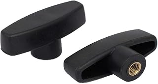 New Lon0167 M8 Female Featured Thread Rotating Adjustable reliable efficacy T Clamping Handle Screw Knobs Black 2pcs(id:e51 40 eb 8b9)