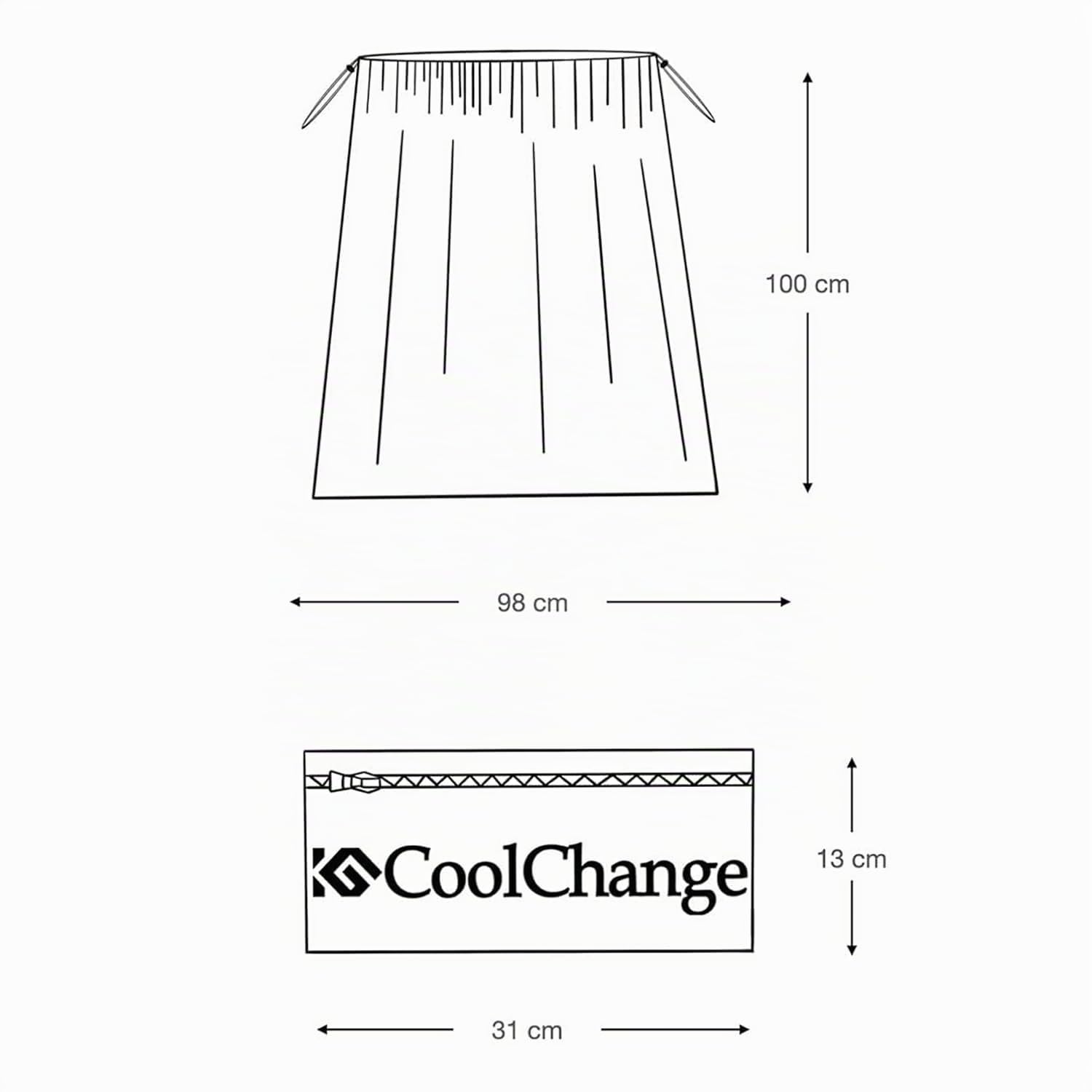 CoolChange Poncho pour se Changer avec Ouvertures aux Bras