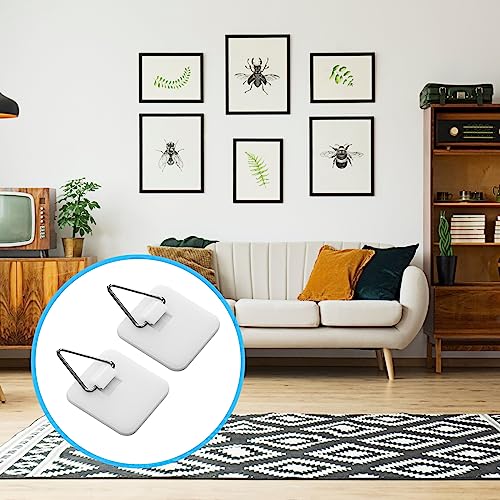 Image of Gisafai 100 Pcs Invisible Plate Hangers for The Wall 1.25 In 50Pcs Vertical Plate Holders 50 Pcs 30lbs Picture Hangers with Nails for Plate Pictures Photo Decorative Frame Wall Hook Art Supplies Decor