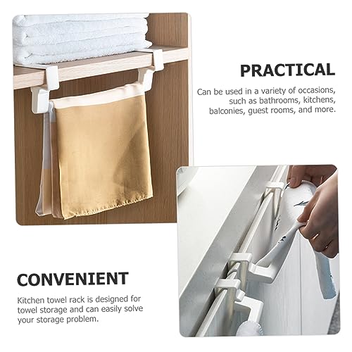 Yardenfun 147I120CYX124H811G2 2Pcs Over Door Rack Over The Cabinet Rack Towel Holder Towel Hanger Over Cabinet Rack No Drill Towel Bar Cabinet Rack thumb #6