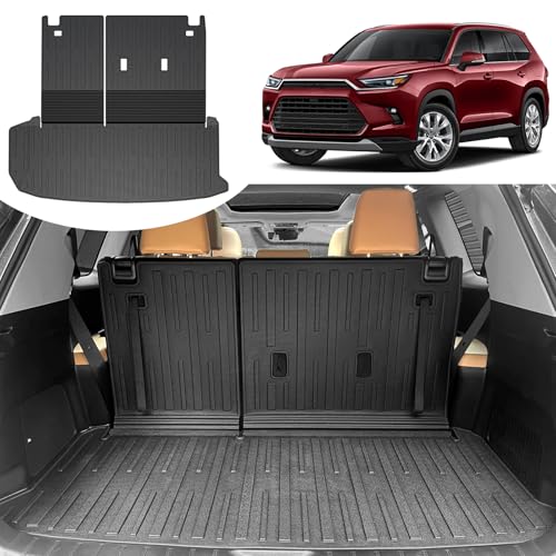 HOUCLEMIC Cargo Liner for 2026 2025 2024 Grand Highlander Accessories, Cargo Mat Seat Backrest 2 in...