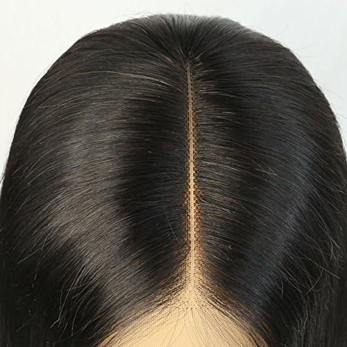 Kim Kardashian Human Hair Lace Wig Blunt Cut Bob 6" Invisible Middle Deep Parting Human Hair 130% Density Glueless Brazilian Remy Hair Wig for African Americans 12" Natural Color
