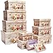 Bright Creations 10 Pack Nesting Christmas Gift Boxes with Lids for Presents, Decorative Holiday Gift Wrap (10 Sizes)