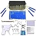 Price comparison product image RUIKUN 33-Piece Lock Pick Set and Boutique PU Bag with Blue Transparent Training Locks and Credit Card Lock Pick Tool Kit +Lock Pick Gun+ Guides for Beginner and Pro LocksmithsBlue