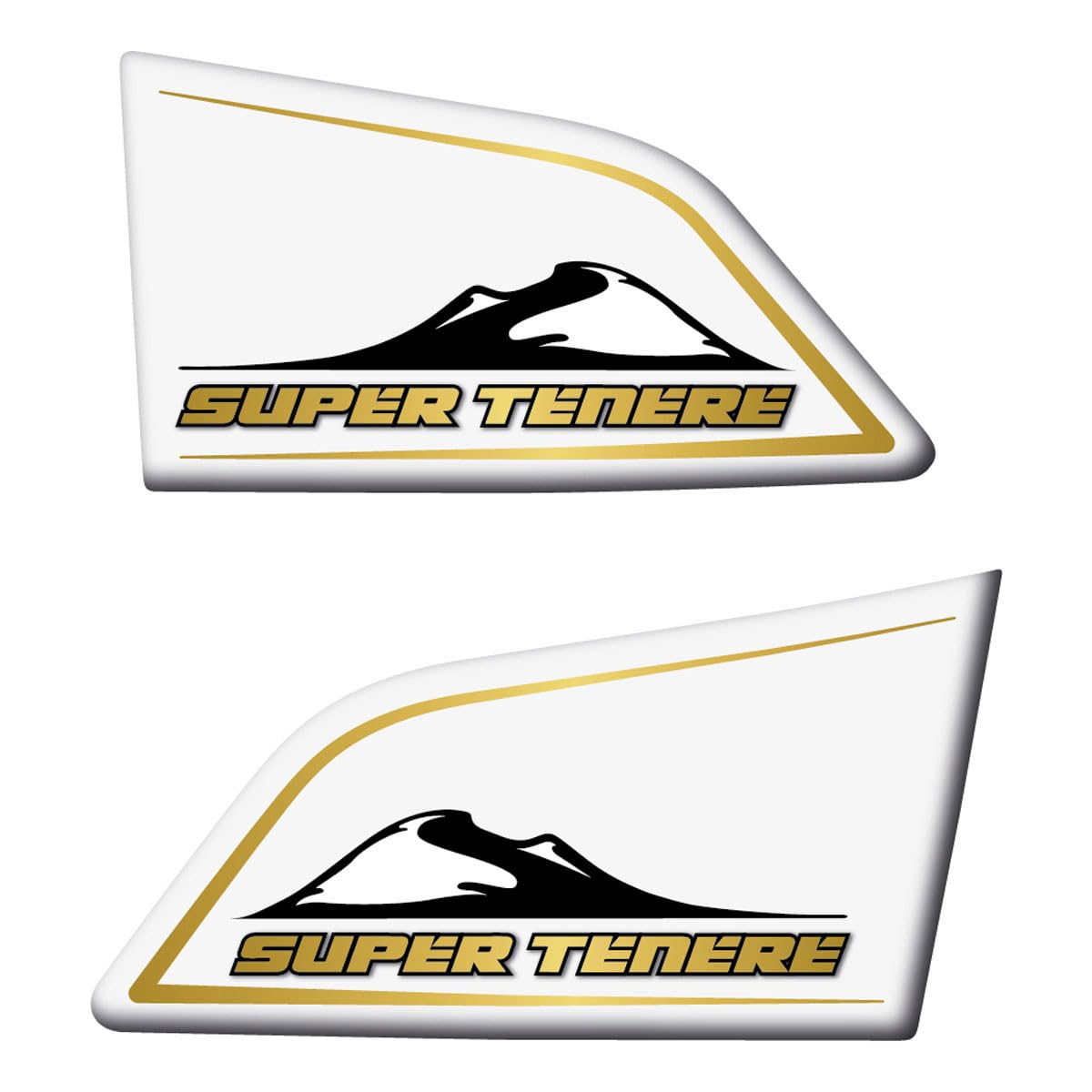 Adesivi 3D Lato Serbatoio Oro Resinato – Compatibile Con Yamaha XT ZE Super Ténéré 1200 (2010-2022)