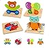 Puzzle di legno per Bambino Bambina Gioco Educativo,Giocattoli Animali Puzzle in Legno,Montessori Educativi Gioco Blocchi di Modello Regalo per 2 Anni Bambini Ragazza Ragazzo