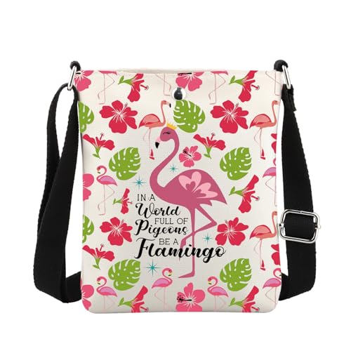 MBMSO Pink Flamingo Gifts for Women Be a Flamingo Crossbody Bag Flamingo Lovers Gifts Flamingo Small Crossbody Pink Bird Gift