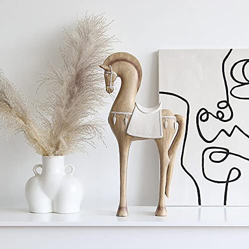 Abstract Paard Beeldhouwkunst Standbeelden, Rustieke Imitatie Oude Rustieke Stijl Woonkamer Decoratieve Ornamenten… - Image 4