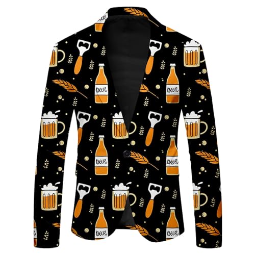 Veste de smoking décontractée pour homme coupe ajustée avec col montant et impression 3D