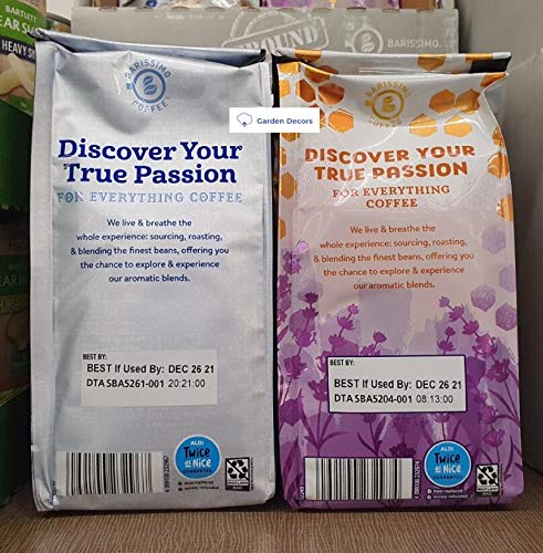 Barissimo Coffee Limit Edition Wild Blueberry Crumble and Honey Lavender Ground Coffee 12oz 340g (Two Bags)