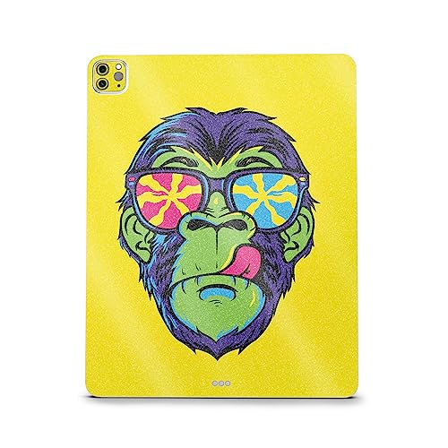 Image of MightySkins Carbon Fiber Skin Compatible with Apple iPad Pro 12.9 inch M2 6th Gen (2022) Full Wrap Kit - Hypno Chimp | Protective, Durable Textured Carbon Fiber Finish | Easy to Apply | Made in The USA