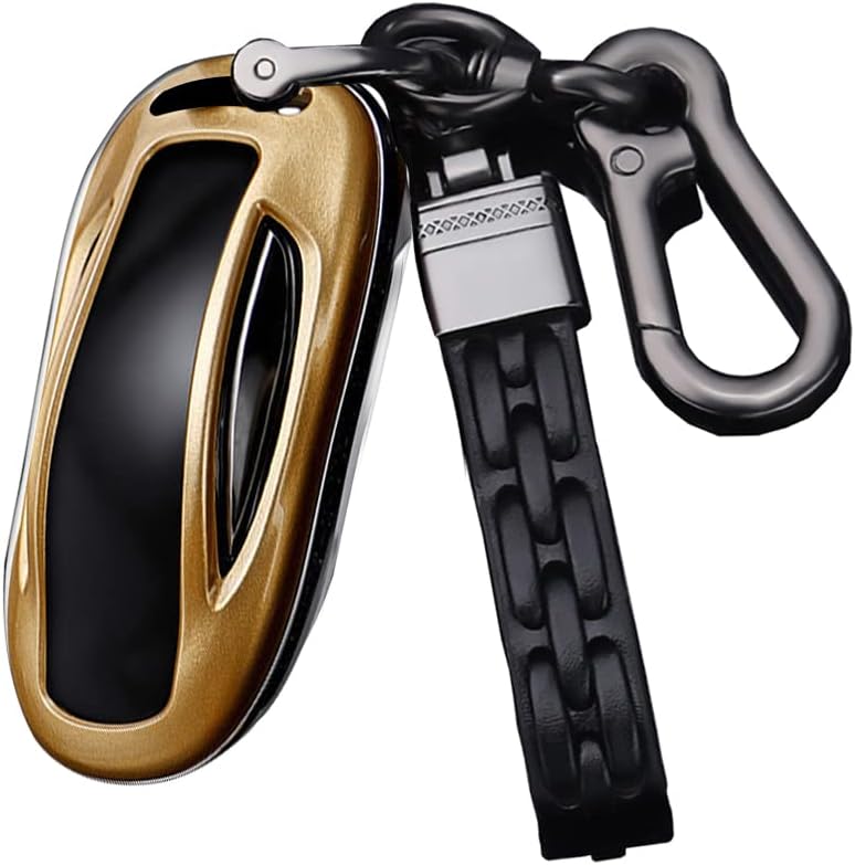 ontto Compatible with Tesla Key Fob Cover Car Keycase for Model X Stylish Smart Remote Key Holder with Keychain Red