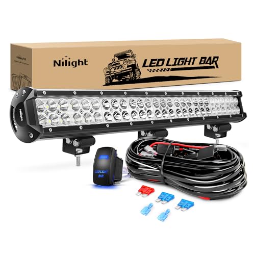 Nilight LED Light Bar 25Inch 162W Spot Flood Combo Off Road 12V 5...
