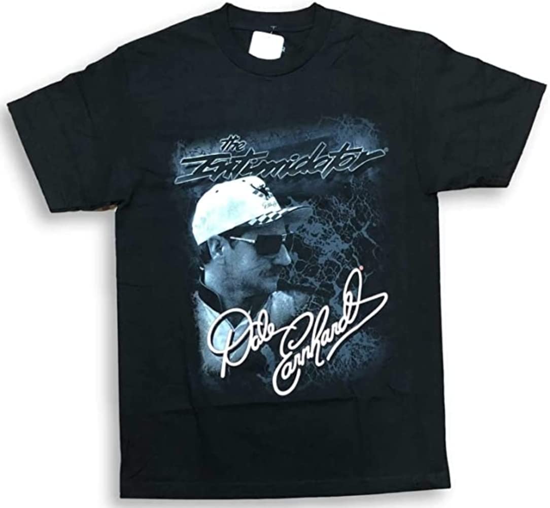 Checkered Flag Dale Earnhardt- The Intimidator T-Shirt-Black