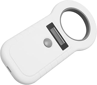Aatraay Scanner de microchip para animais de estimação 134,2 khz 125 kHz EMID FDX B com fio USB sem fio 2.4G Bluetooth portátil leitor de chip animal (branco)