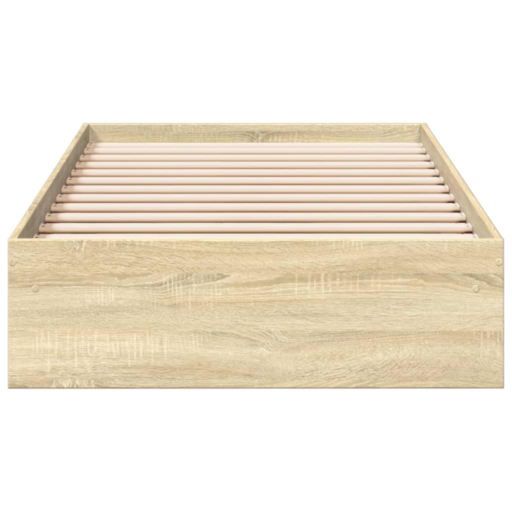 vidaXL Cama con cajones Madera ingeniería Roble Sonoma 90x190 cm