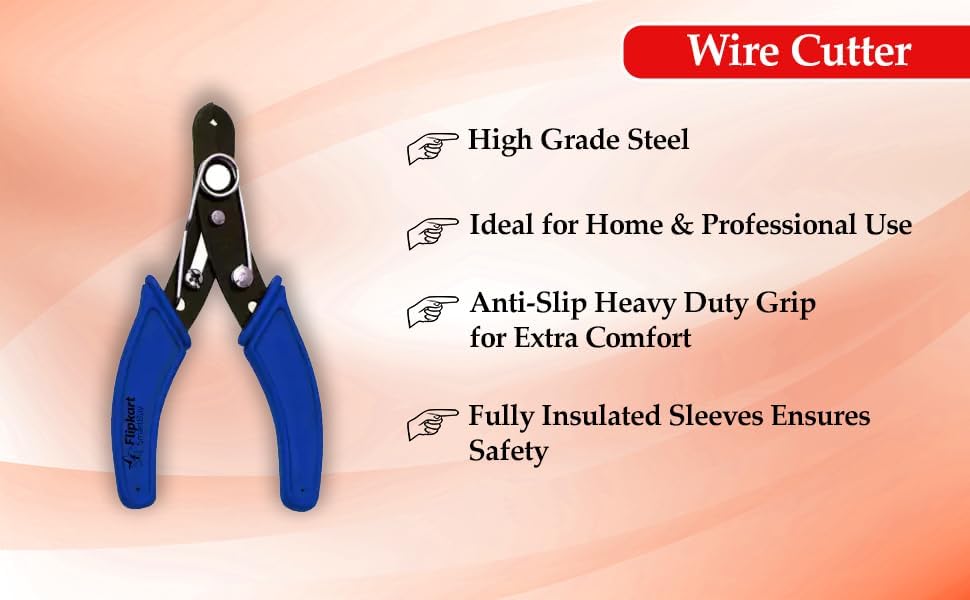 5-Piece Electrical Tool Kit Set with Combination Plier, Long Nose Plier, Wire Stripper & Screwdrivers | Durable Multi-Purpose Repair Tools for Home & Professional Use 3