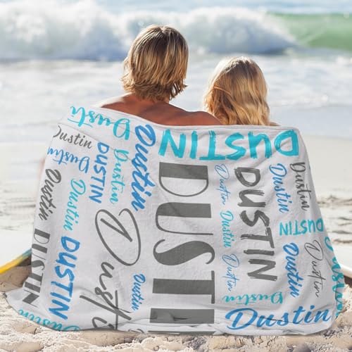 Personalized Blankets for Kids with Names Customized Blankets with Name for Adult Custom Blanket Gift for Birthday Christmas Valentines Day Gift