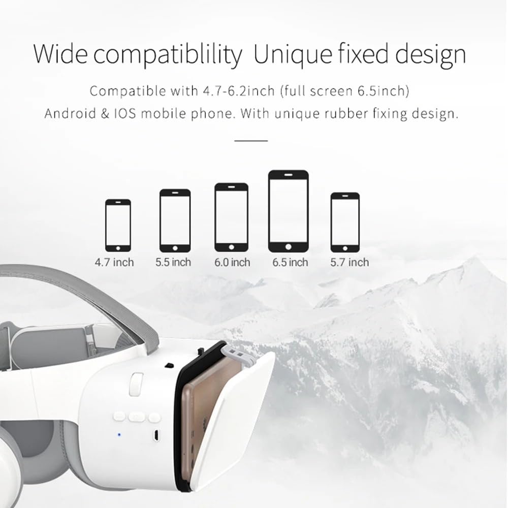 Casque VR, Casque de Réalité Virtuelle avec Contrôleur et Écouteurs pour Enfant Adulte Jouer Jeu 3D Film, Ensemble Lunettes Casque VR Sans Fil Universel Bundle pour Smartphones IOS Android Windows