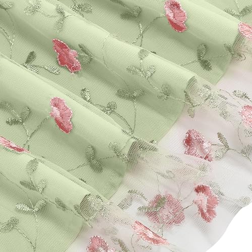Image of Women's Tie Strap Tulle Prom Dresses Sweetheart Flower Embroidery Dress Short Formal Party Mini Homecoming Dresses