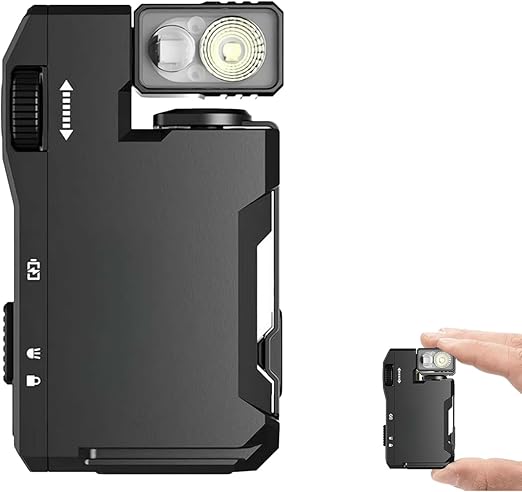 G5 EDC Flashlight — 400 Lumens Super Bright Rechargeable Mini Flashlight with Magnet,3 Modes, RGB,180° Rotation,Dual Light,IP68 Waterproof,Portable Metal Keychain for Outdoor & Emergency (Black)