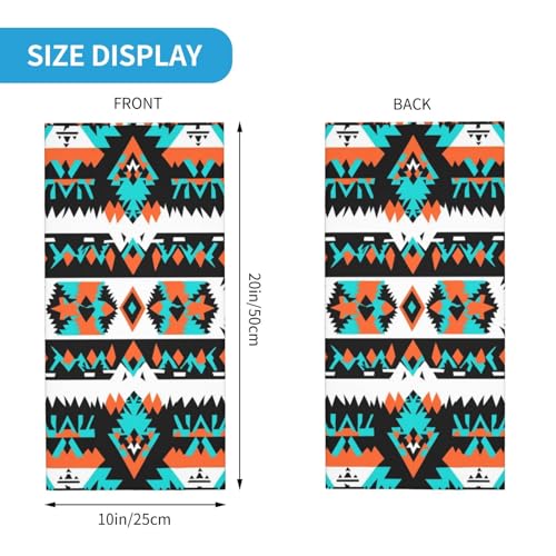 Western Southwest Tribal Ethnic Aztec Pattern Neck Gaiter Face Mask Scarf Bandana Head Wrap Uv Protection Balaclava For Sports2