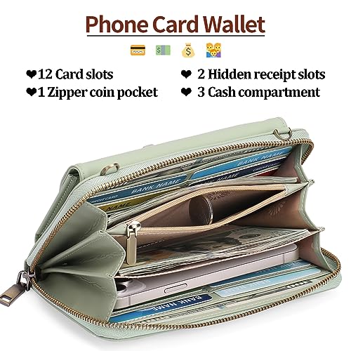 Image of GOIACII Phone Card Wallet RFID Blocking Ladies Purse Crossbody Bags for Women